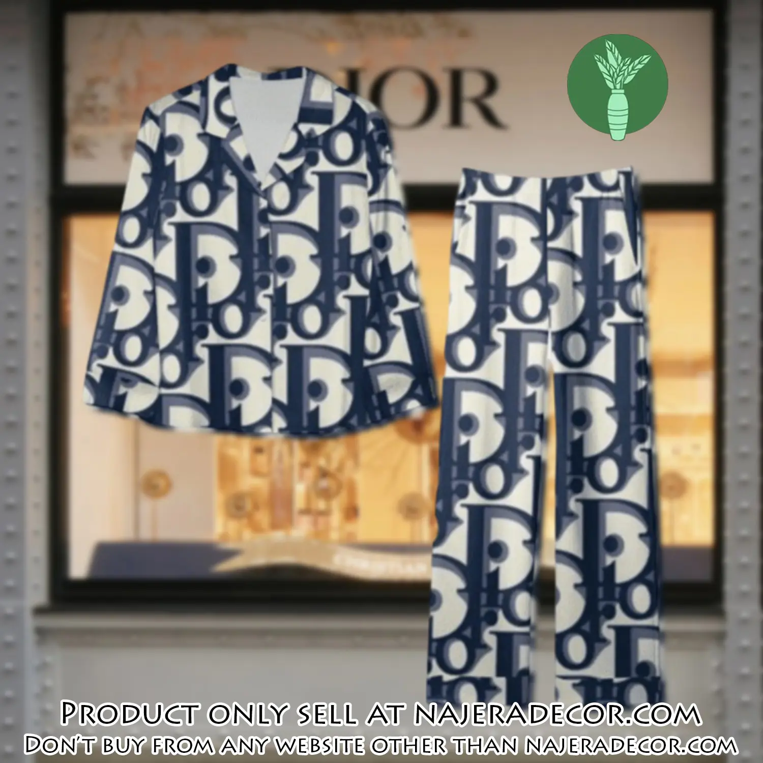 Trending luxury dior satin pajama set pjs1044 njr3814857